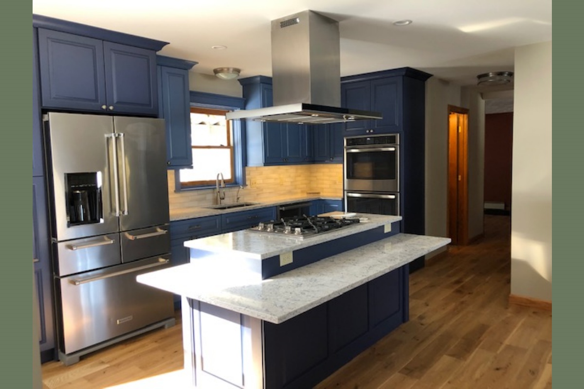 Custom Blue Kitchen Remodel