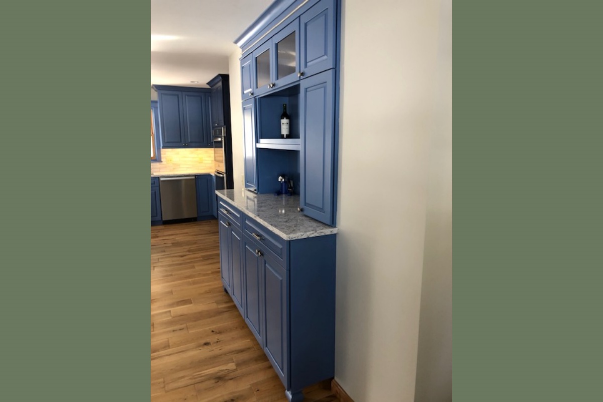Custom Blue Kitchen Remodel