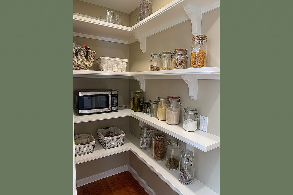 old hallway turned into a kitchen pantry
