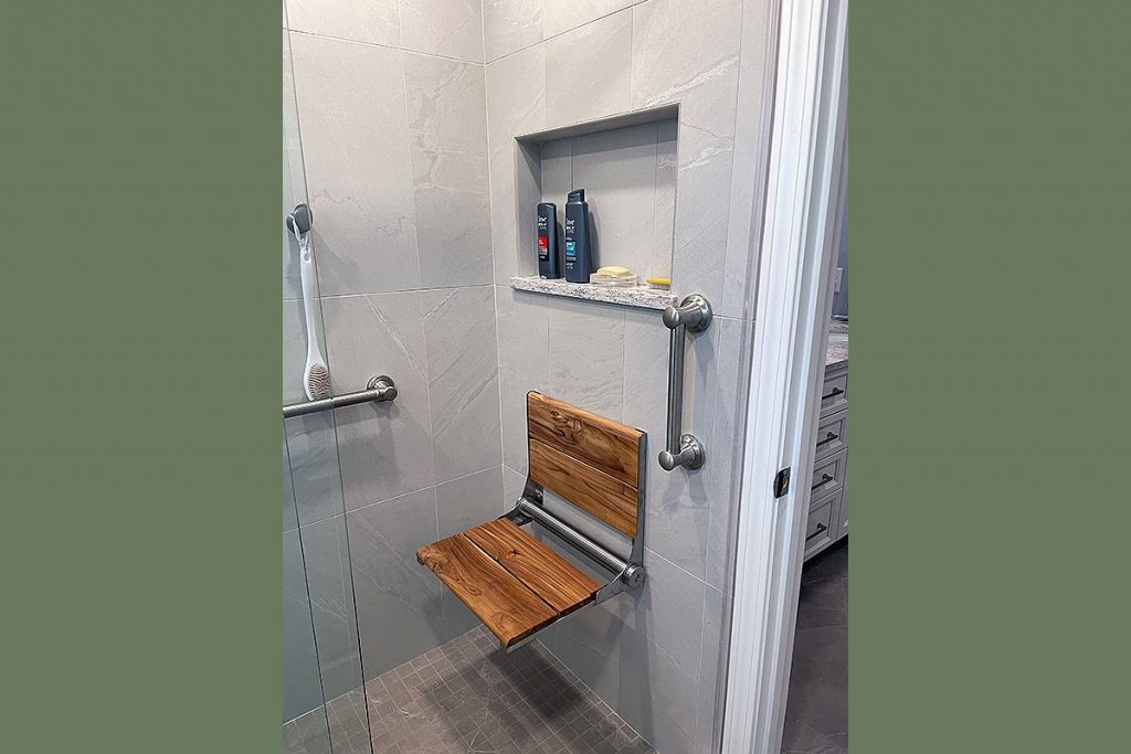 South Burlington Primary Bath folding seat