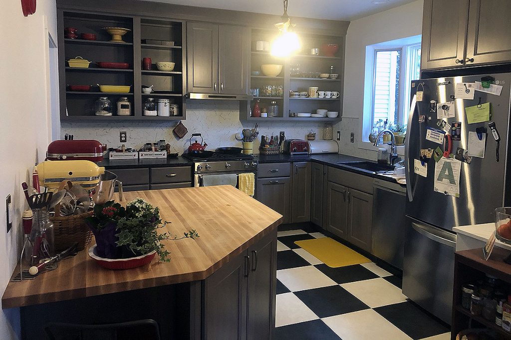 Milton, VT Victorian Kitchen Remodel after view from door
