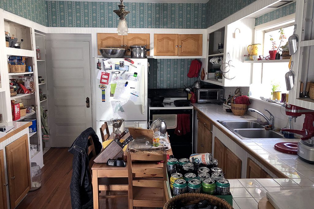 Milton, VT Victorian Kitchen before view from door