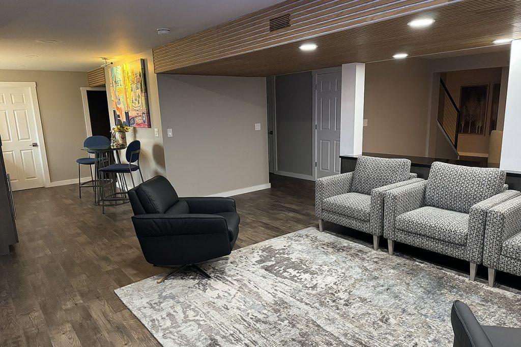 St. Albans, VT Basement Transformation (AFTER) Seating Area